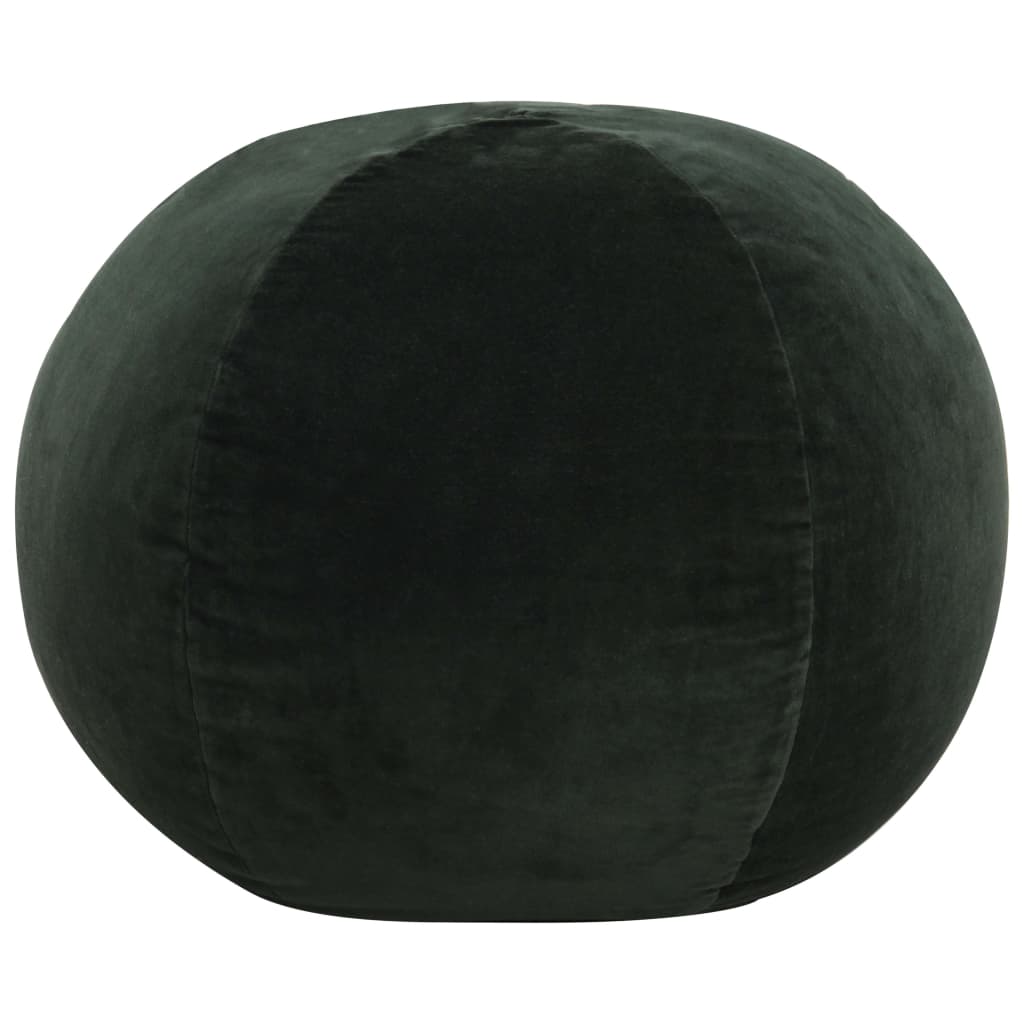 vidaXL puf bomuldsfløjl 50 x 35 cm grøn