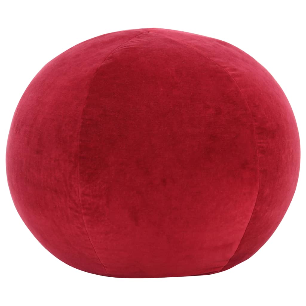 Pouf Baumwollsamt 50×35 cm Rot