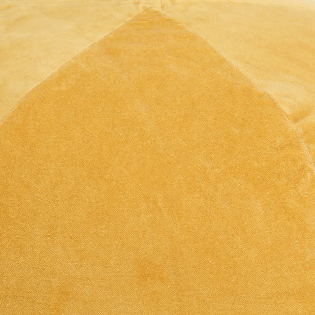 vidaXL Puf, aksamit bawełniany, 50 x 35 cm, żółty