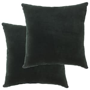 Polštáře bavlněný samet 2 ks 45 x 45 cm zelené
