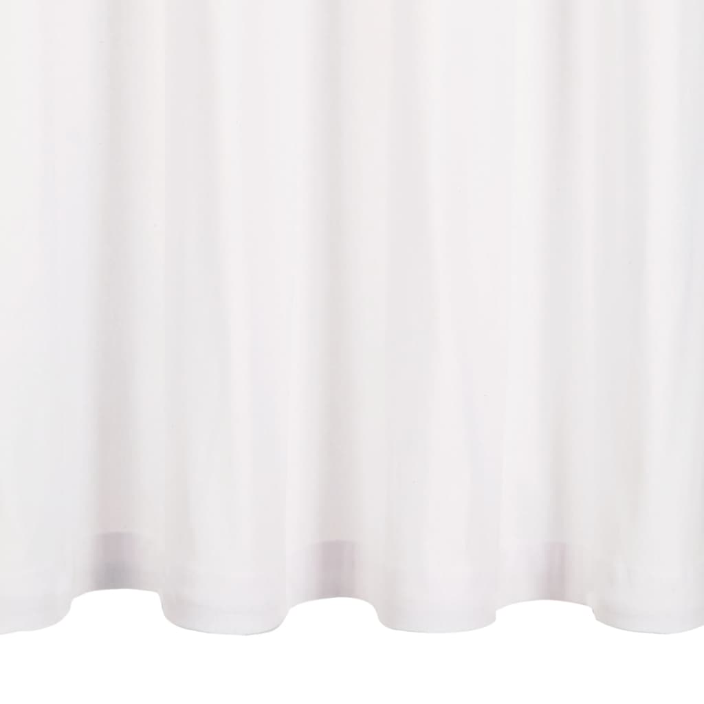 Vorhänge mit Metallösen 2 Stk. Baumwolle 140×175 cm Weiß