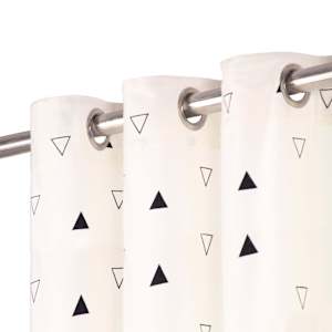 vidaXL Užuolaidos su met. žied., 2vnt., 140x225cm, medv., juod. trik.