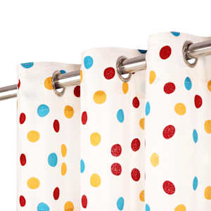 vidaXL Užuolaidos su metal. žied., 2vnt., 140x225cm, medv., įv. ta&scaron;k.