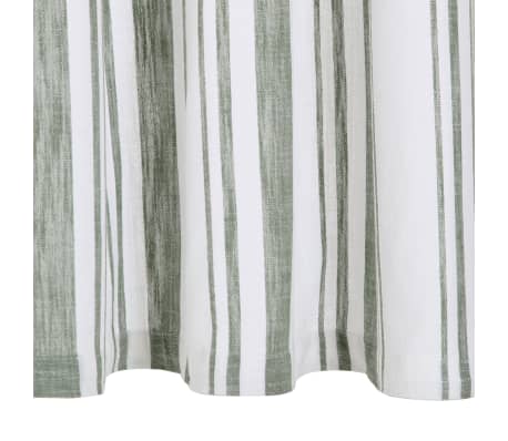 vidaXL Užuolaidos su metal. žied., 2vnt., 140x175cm, medv., žal. dryž.