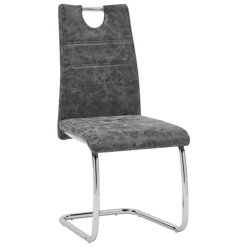 vidaXL Krzesła jadalniane, 4 szt., czarne, sztuczna skóra