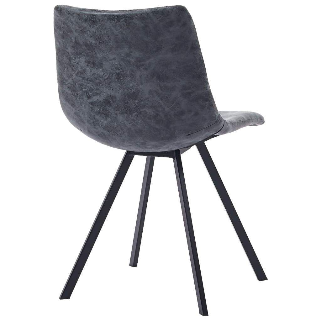 Valgomojo kėdės, 4 vnt., juodos spalvos, dirbtinė oda | Stepinfit