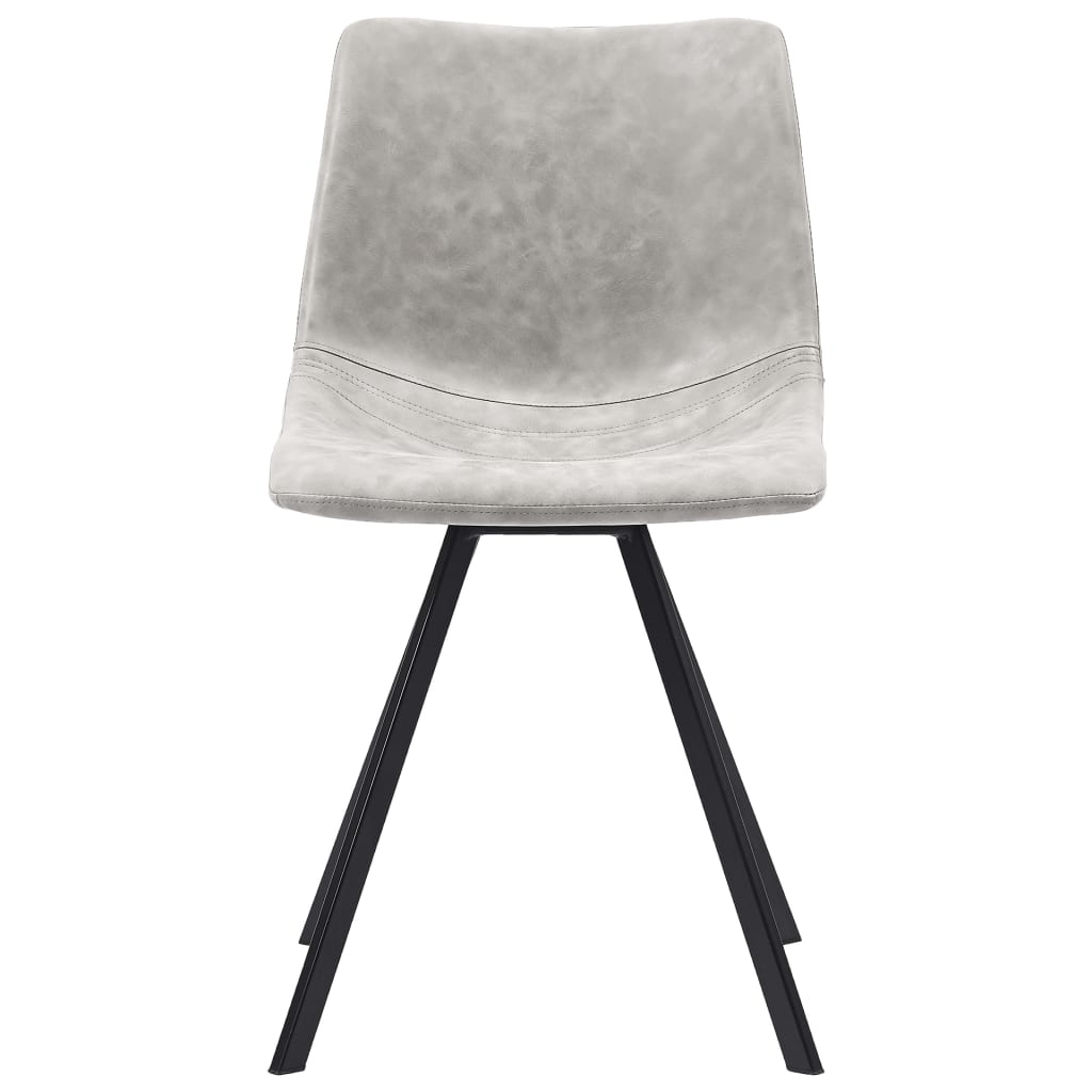 Valgomojo kėdės, 4 vnt., šviesiai pilkos spalvos, dirbtinė oda | Stepinfit