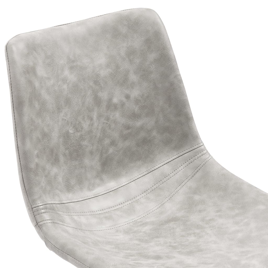 Valgomojo kėdės, 4 vnt., šviesiai pilkos spalvos, dirbtinė oda | Stepinfit