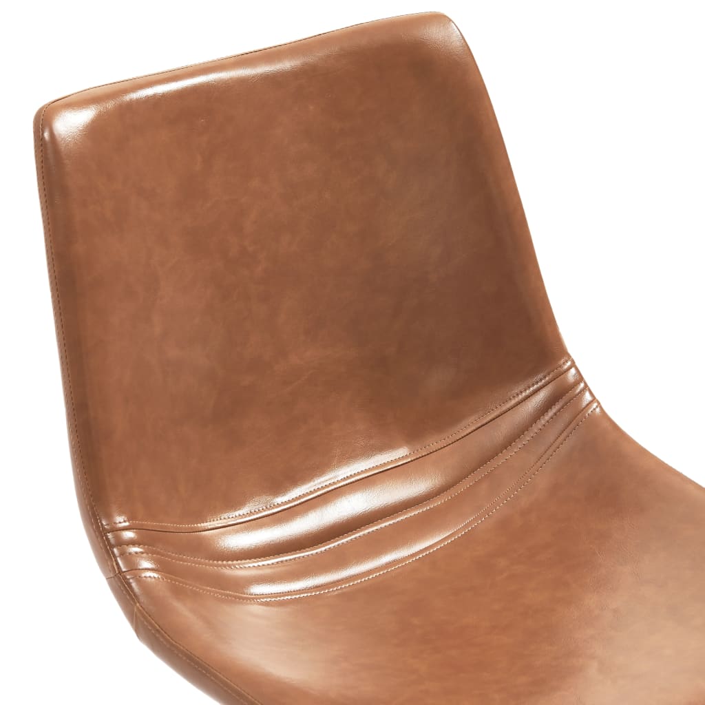 Valgomojo kėdės, 2vnt., konjako spalvos, dirbtinė oda | Stepinfit