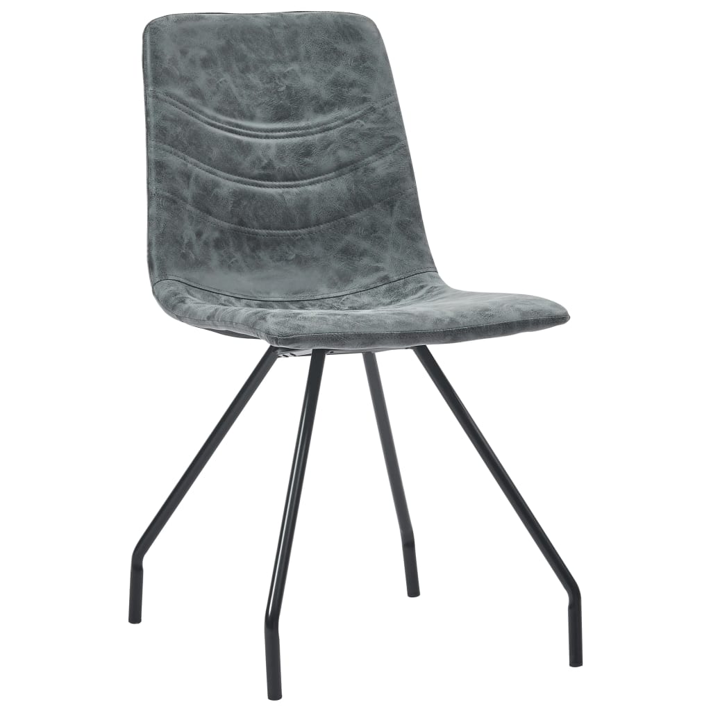vidaXL Cadeiras de jantar 4 pcs couro artificial preto