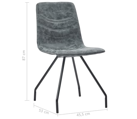 vidaXL Chaises de salle à manger 4 pcs Noir Similicuir vidaXL Chaises de salle à manger 4 pcs Noir Similicuir
