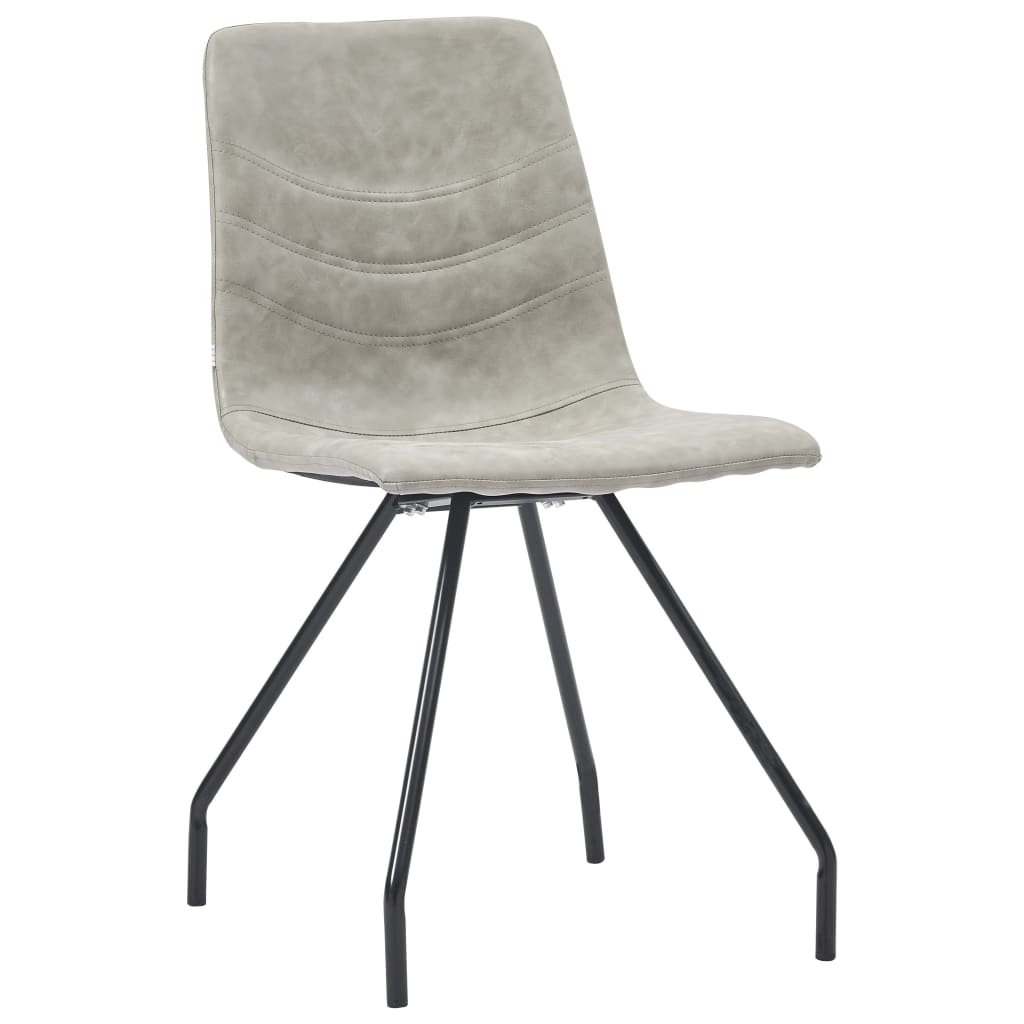 

vidaXL Eetkamerstoelen 2 st kunstleer grijs