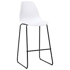 vidaXL Barhocker 2 Stk. Wei&szlig; Kunststoff