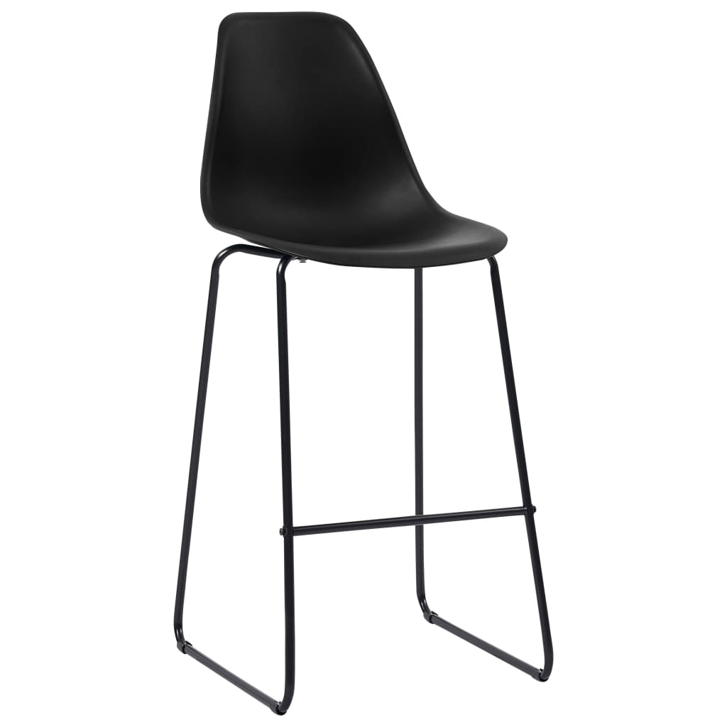 vidaXL Scaune de bar, 2 buc., negru, plastic