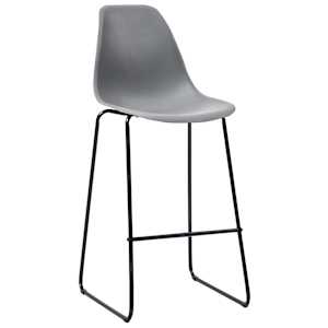 281504 vidaXL Bar Stools 4 pcs Grey Plastic