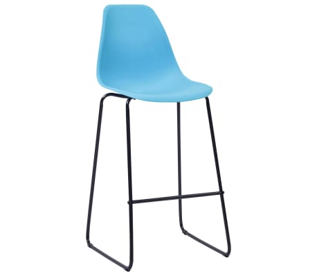 vidaXL Καρέκλες Μπαρ 2 τεμ. Μπλε Πλαστικές