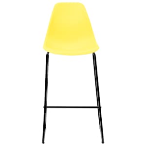 Barové židle 4 ks žluté plast - obrázek 3