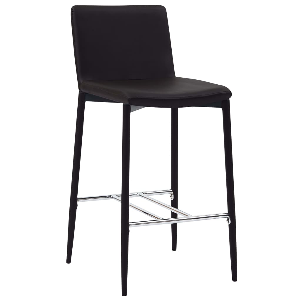 vidaXL Tabourets de bar lot de 2 marron similicuir