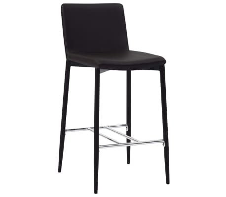 vidaXL Barstoelen 2 st kunstleer bruin