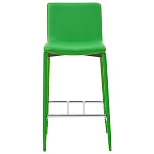 Barové stoličky 2 ks zelené umělá kůže - obrázek 3