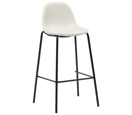 vidaXL Barstoelen 2 st stof crème