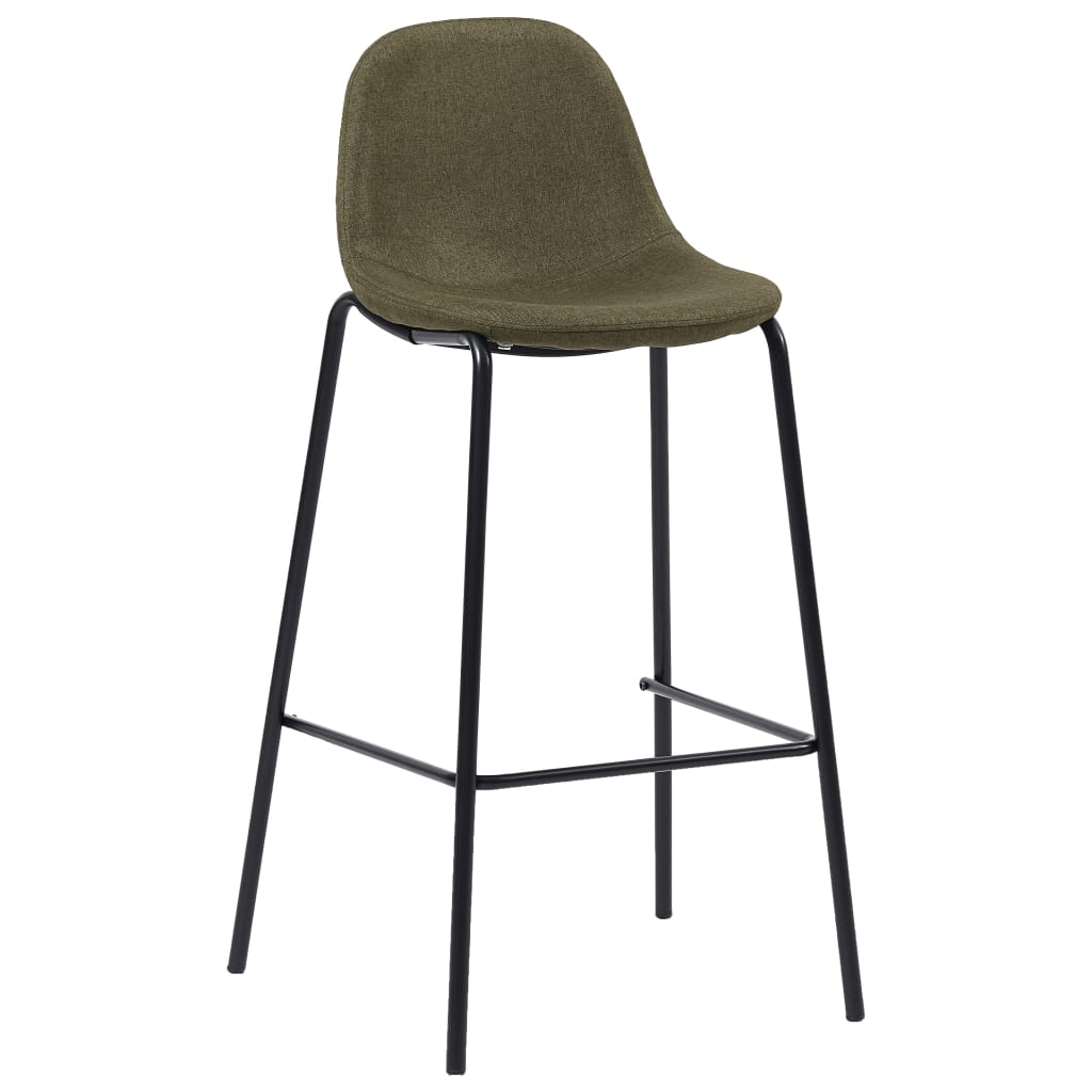 vidaXL Barstoelen 2 st stof bruin