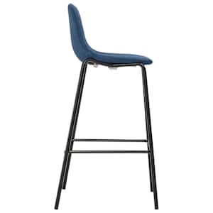 Barové židle 2 ks modré textil - obrázek 4