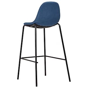 Barové židle 2 ks modré textil - obrázek 5