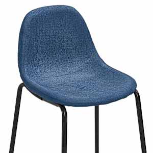 Barové židle 2 ks modré textil - obrázek 6
