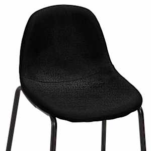 Barové židle 4 ks černé textil - obrázek 6