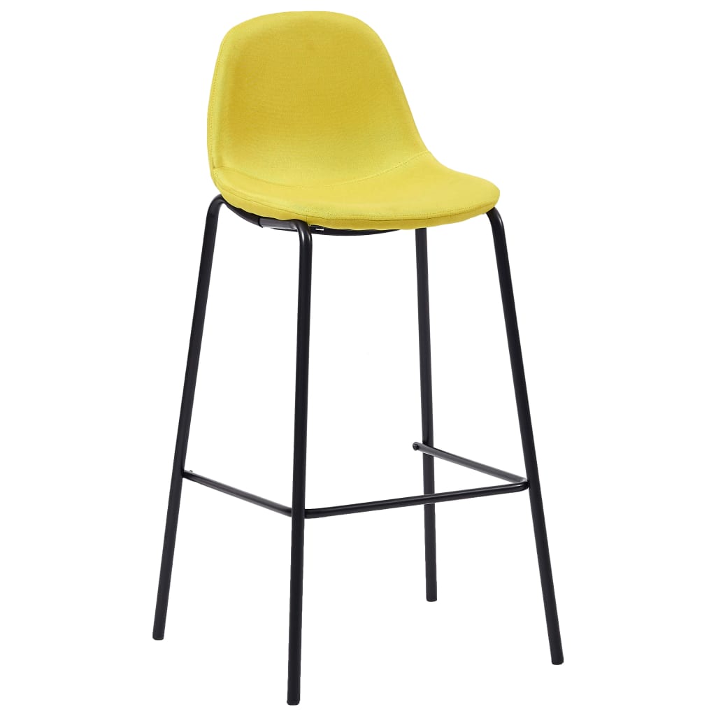 vidaXL Barstoelen 2 st stof geel