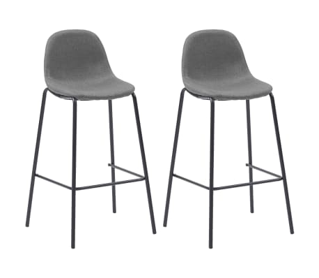 vidaXL Chaises de bar 2 pcs Taupe Tissu vidaXL Chaises de bar 2 pcs Taupe Tissu