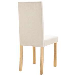 Jídelní židle 6 ks krémové textil - obrázek 5