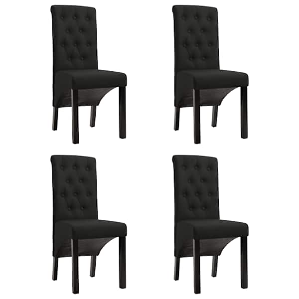 vidaXL s&ouml;&ouml;gitoolid 4 tk, must, kangas