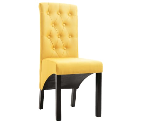vidaXL Blagovaonske stolice od tkanine 6 kom žute
