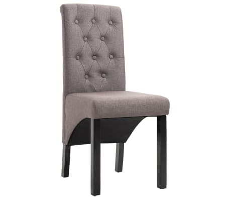 vidaXL Valgomojo kėdės, 4vnt., taupe spalvos, audinys