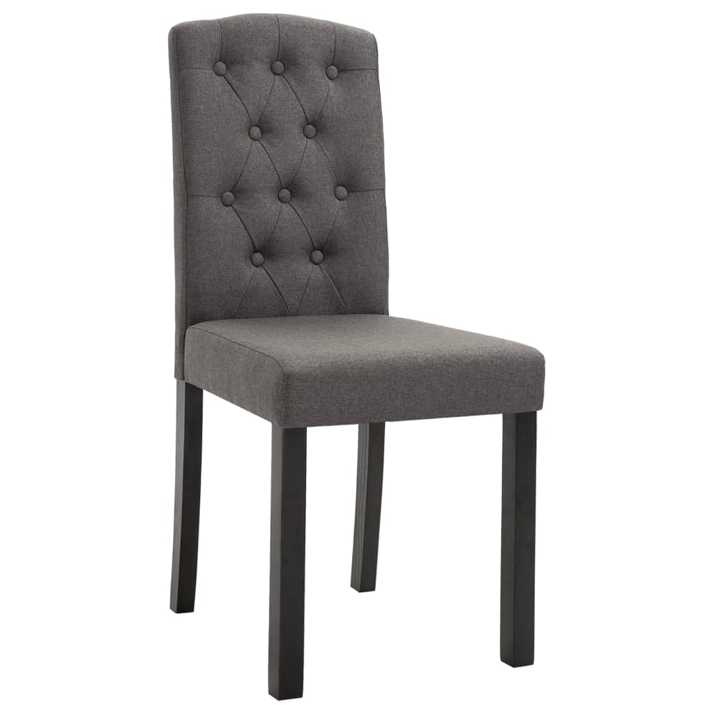 

vidaXL Eetkamerstoelen 6 st stof donkergrijs