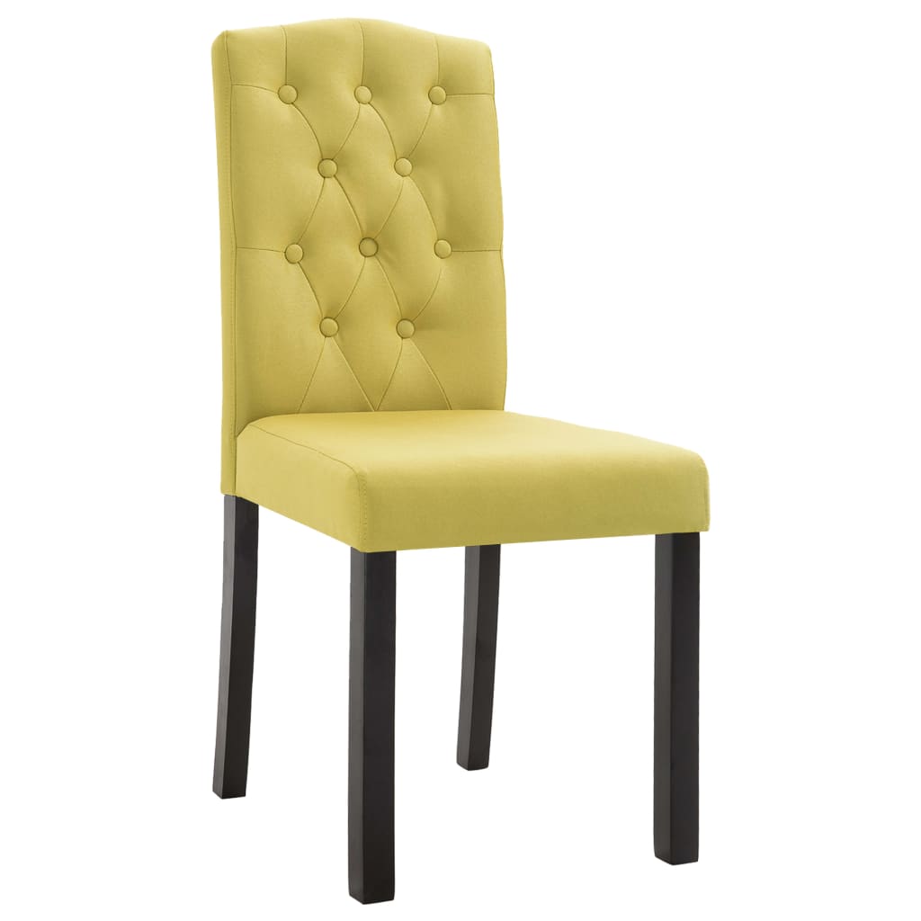 vidaXL Valgomojo kėdės, 6 vnt., žalios, audinys