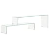 vidaXL 2 tk diivanilaud 90x30x20/110x30x40 cm karastatud klaas