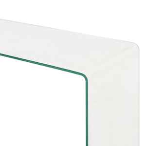 2dílný konferenční stolek 90x30x20 / 110x30x40 cm tvrzené sklo - obrázek 4
