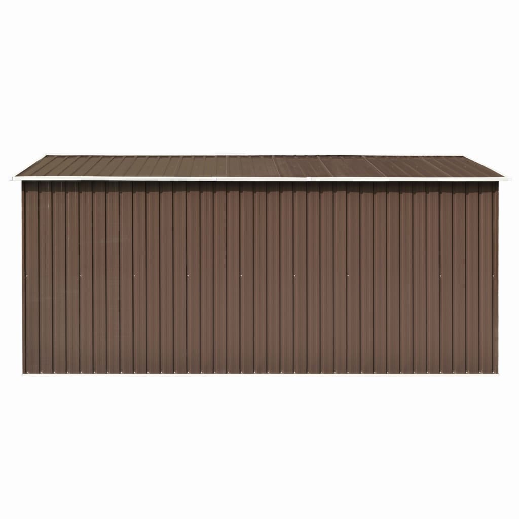 vidaXL Garden Shed 101.2"x154.3"x71.3" Metal Brown