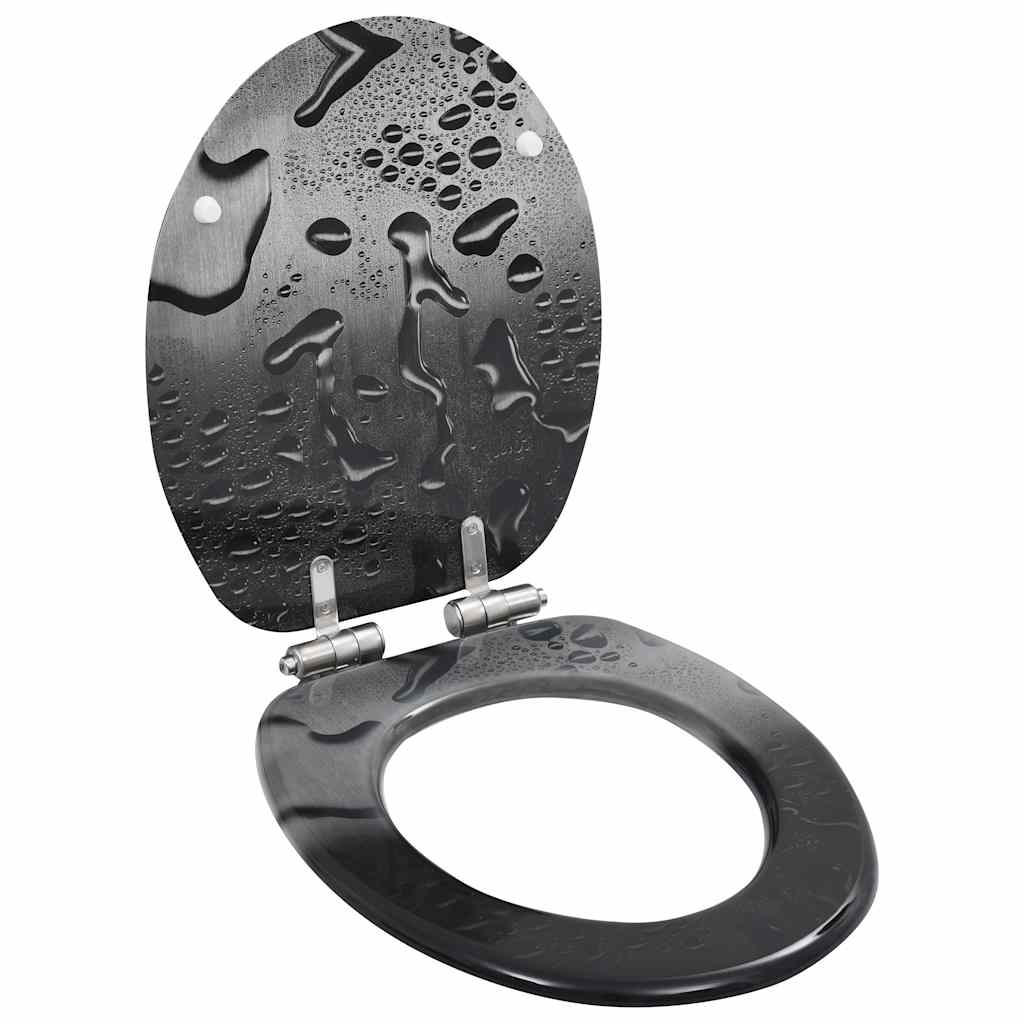Thumbnail - vidaXL Toilettensitze 2 Stk. Soft-Close-Deckel MDF Wassertropfendesign