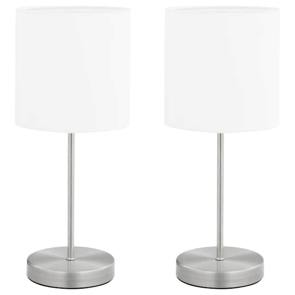 vidaXL laualambid 2 tk, puutenupuga, valge E14
