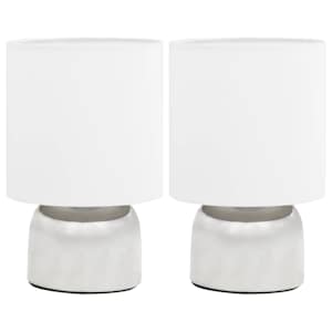 Stolní lampy 2 ks dotykové tlačítko bílé E14 - obrázek 2