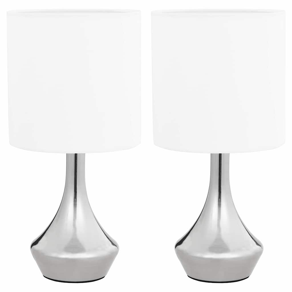 vidaXL Stolní lampy 2 ks dotykové tlačítko bílé E14