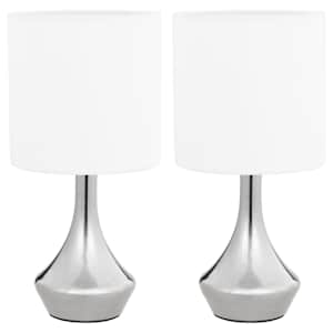 Stolní lampy 2 ks dotykové tlačítko bílé E14 - obrázek 2