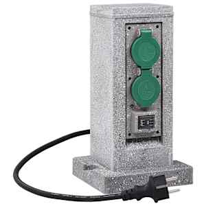 Vrtni stolp z vtičnicami s senzorjem plastičen