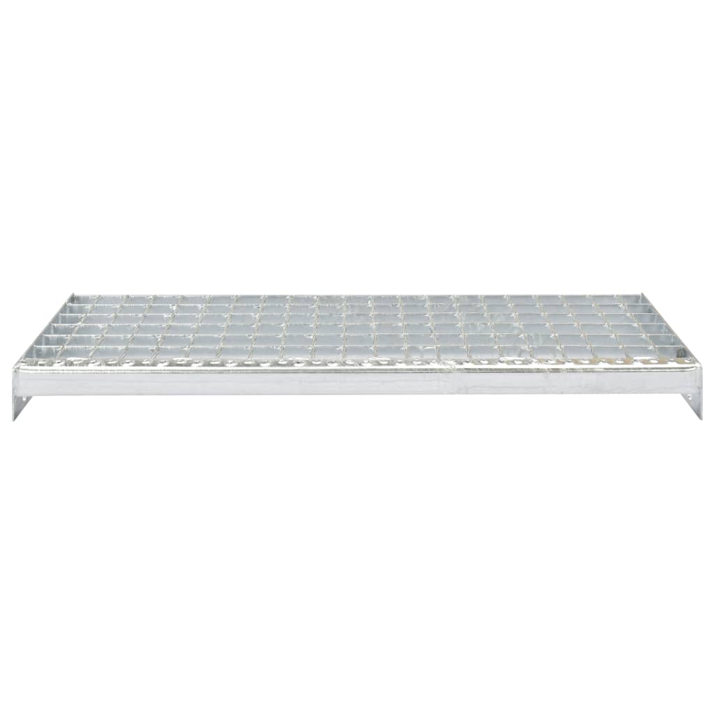 vidaXL Escalones 4 uds soldados por forja acero galvanizado 600x240 mm