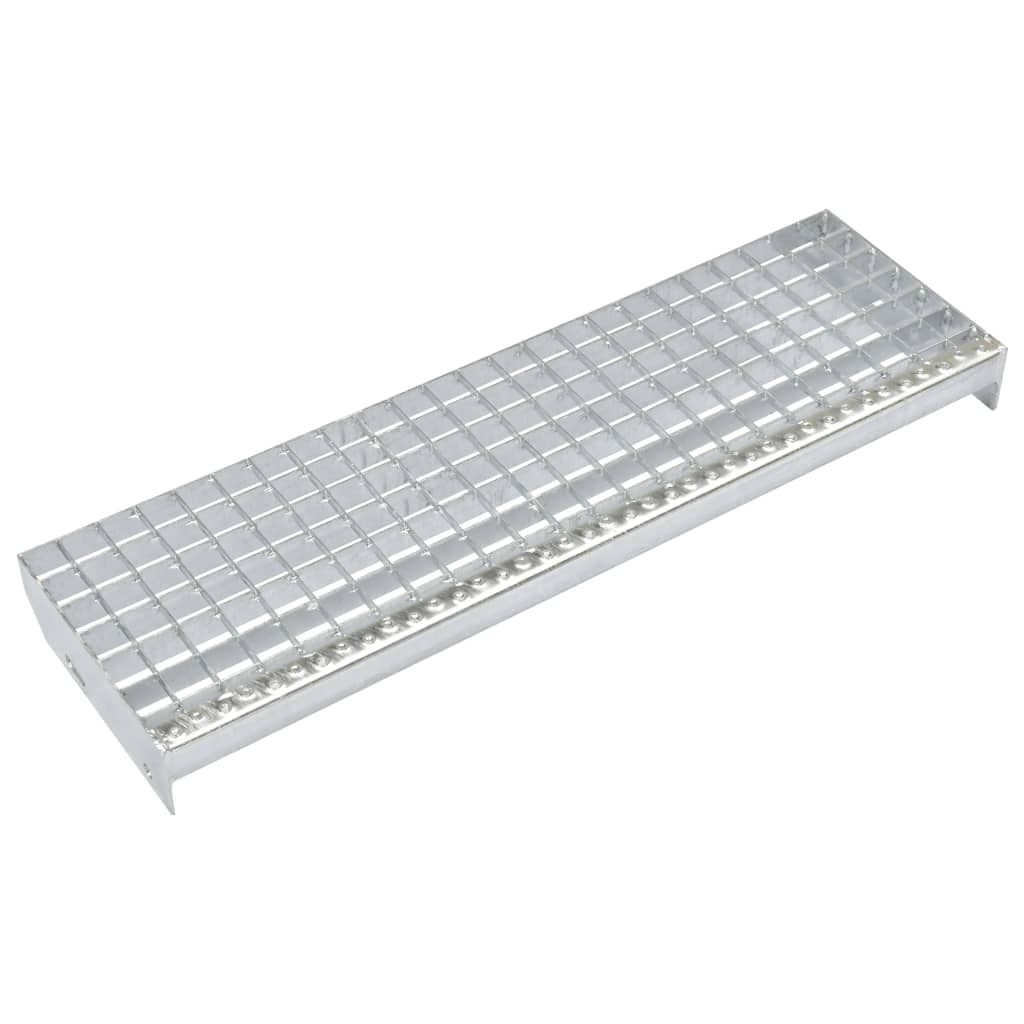 vidaXL Escalones 4 uds Press-locked acero galvanizado 700x240 mm 700 x 240 mm