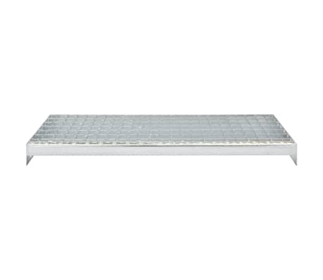 vidaXL Schodišťové stupně 4 ks slisovaná pozinkovaná ocel 900 x 240 mm